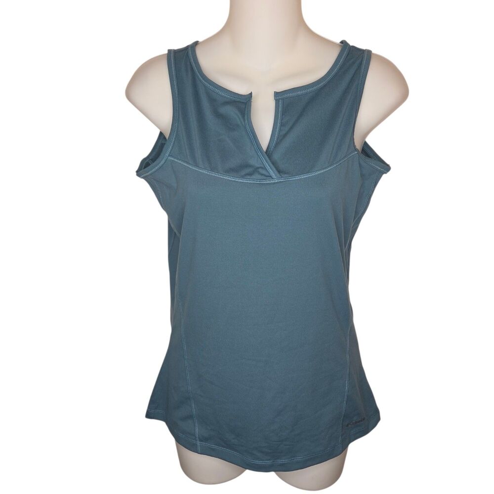 Columbia Omni-Wick Tank Top Women's Small S Teal Blue Activewear Hiking Gym